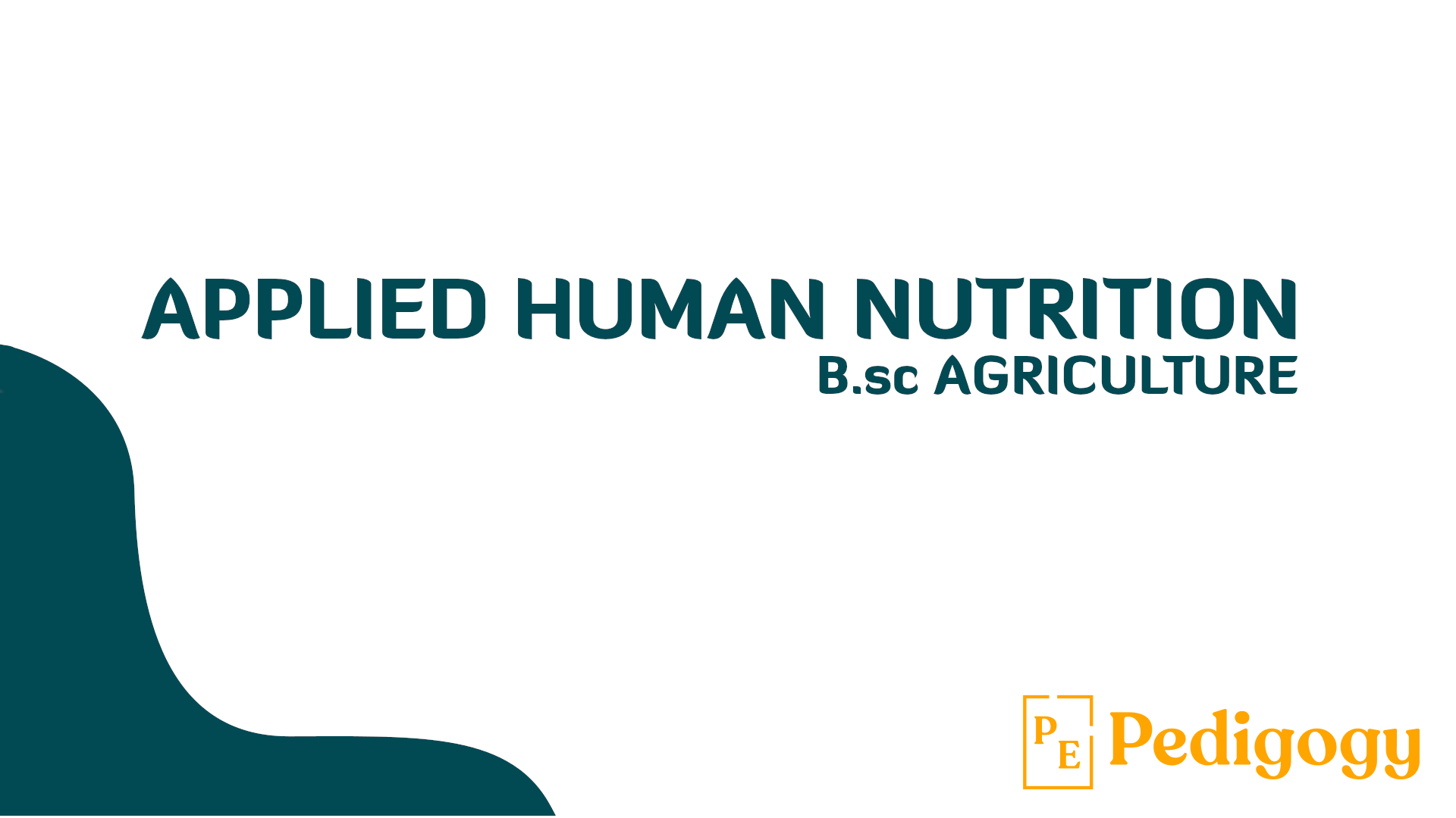 Learn Applied Human Nutrition with Rahul